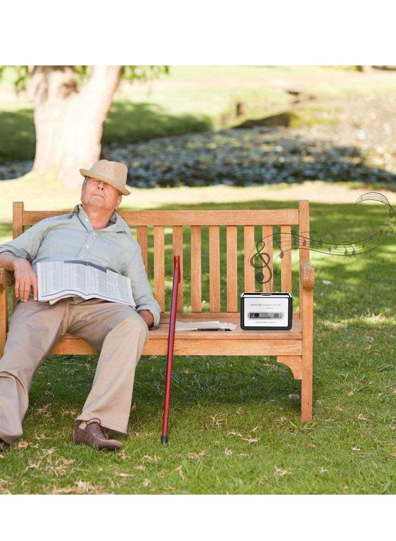 USB Cassette Capture Radio Player Portable USB Cassette Tape to MP3 Converter Capture Audio Music Player Tape Cassette Recorder - Image 4