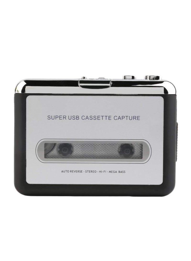 USB Cassette Capture Radio Player Portable USB Cassette Tape to MP3 Converter Capture Audio Music Player Tape Cassette Recorder - Image 2
