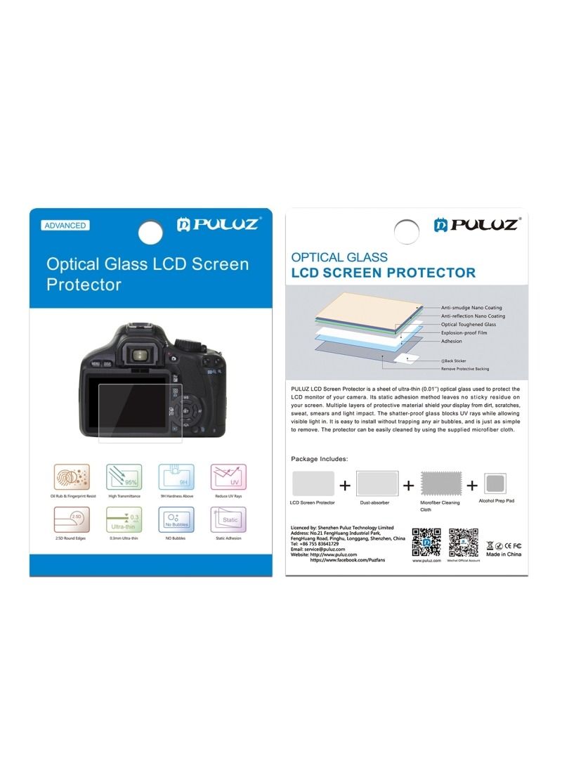 PULUZ 2.5D 9H Tempered Glass Film for Fujifilm X-A3, Compatible with Fujifilm X-T1 / X-T2 / X-A5 / X-A10 / X-A20 Size 78*51mm - Image 3