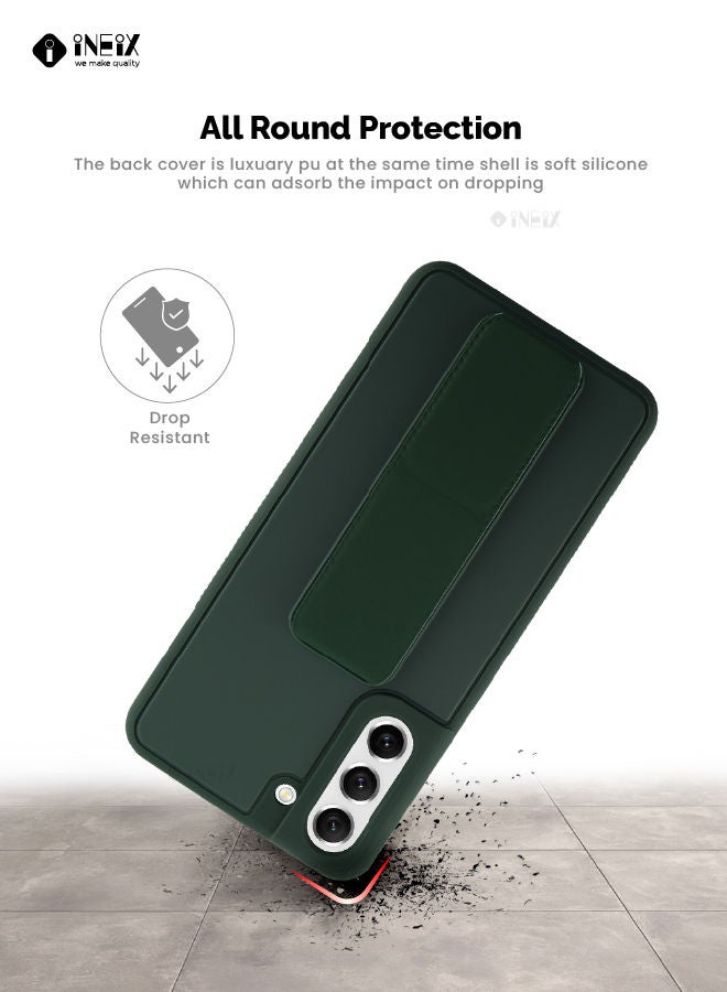 INEIX 3 in 1 Magnetic Hand Grip Holder Case For Samsung Galaxy S21 FE Green - Image 5
