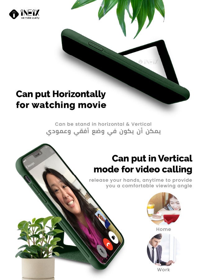 INEIX 3 in 1 Magnetic Hand Grip Holder Case For Samsung Galaxy S21 FE Green - Image 3