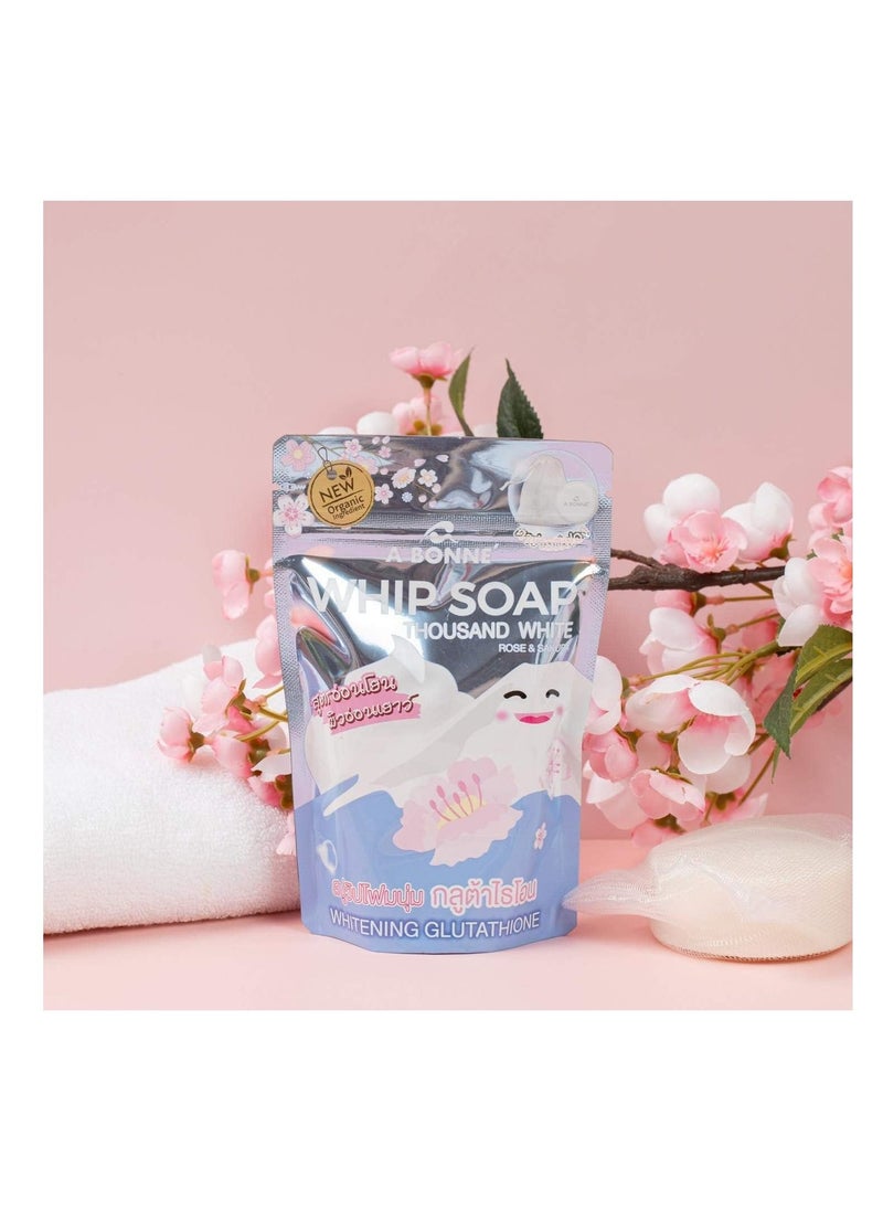 A BONNE Rosy Sakura Elegance Thousand White Whip Soap 100g