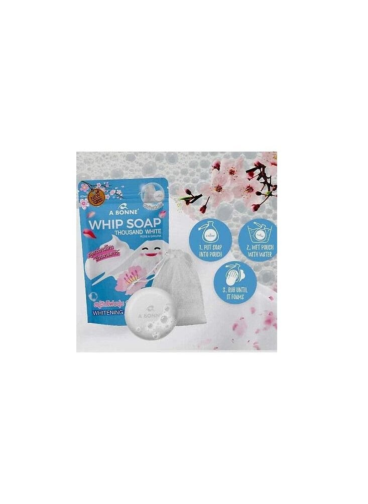 A BONNE Rosy Sakura Elegance Thousand White Whip Soap 100g