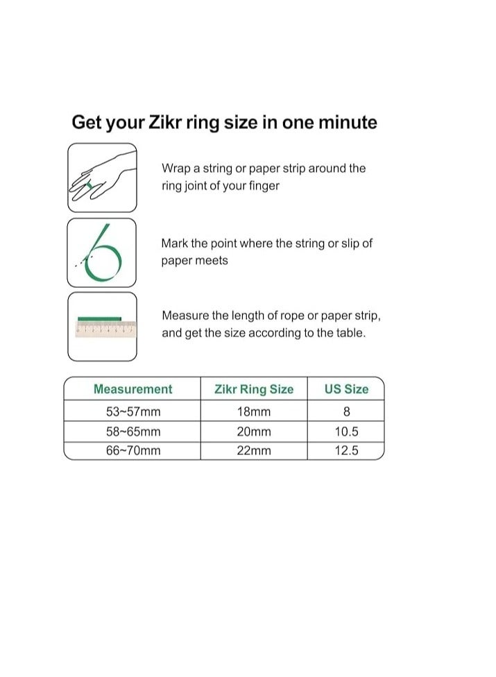 iQIBLA FOCUS iQIBLA Smart Zikr Ring Lite Black Grey 20MM - Image 5