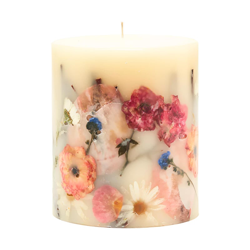 Rosy Rings Rosy Rings Small Round Botanical Candle  Apricot Rose 