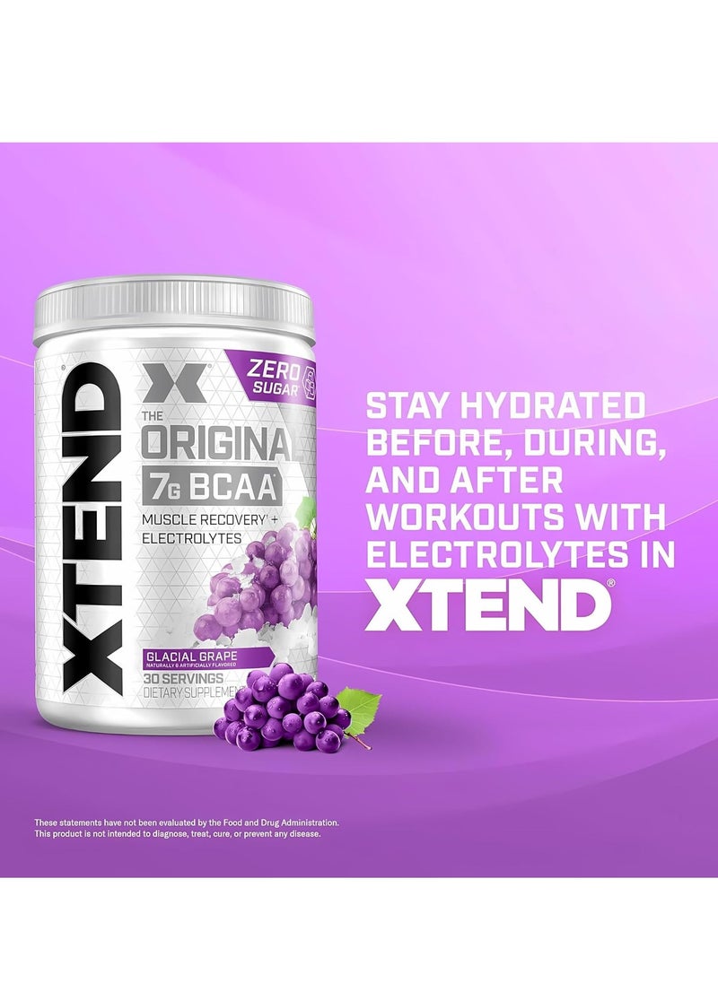 اسكتيند - XTEND Original BCAA العنب الجليدي - 7 جم BCAA لاستعادة العضلات وترطيبها (30 حصة، صفر سكر) - Image 1