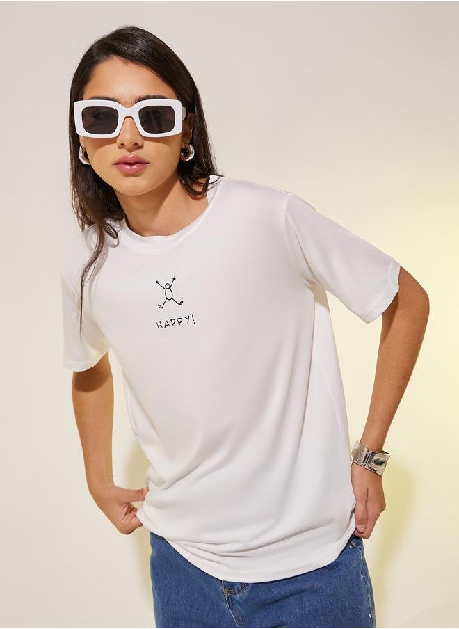 Take Two Take Two Round Neck Graphic Print T-Shirt  - Image 1