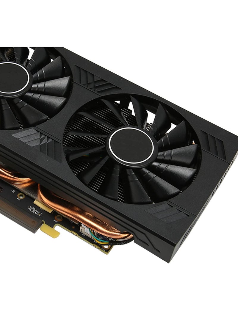 Gaming Graphics Card for Radeon RX 580, 8GB GDDR5 Graphics Card, 1286Mhz 4096x2160 Resolution, 8Pin Power Interface, Dual Fans, RX 580 PC Graphics Card for Work