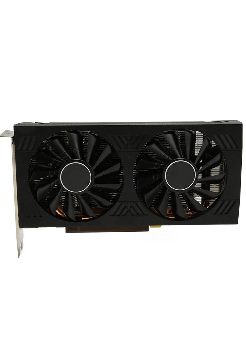 Gaming Graphics Card for Radeon RX 580, 8GB GDDR5 Graphics Card, 1286Mhz 4096x2160 Resolution, 8Pin Power Interface, Dual Fans, RX 580 PC Graphics Card for Work