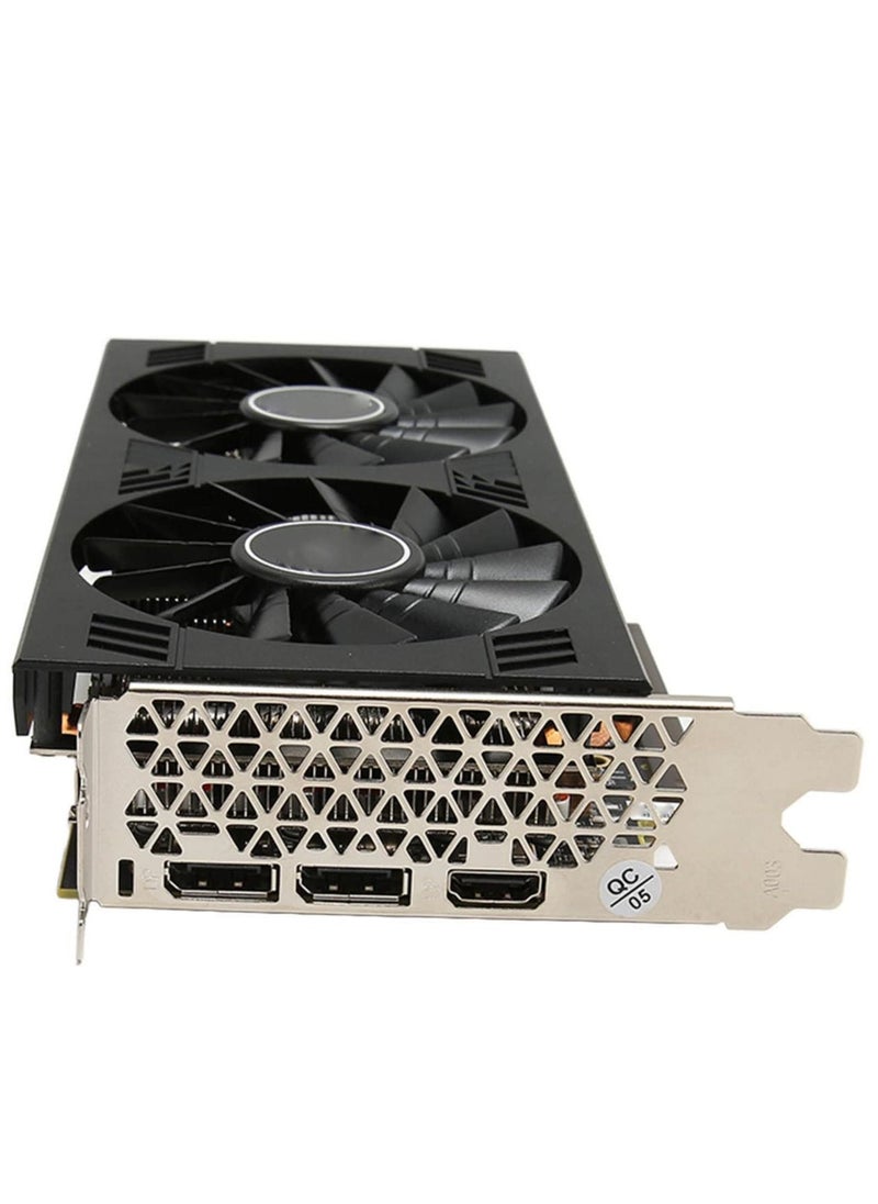 Gaming Graphics Card for Radeon RX 580, 8GB GDDR5 Graphics Card, 1286Mhz 4096x2160 Resolution, 8Pin Power Interface, Dual Fans, RX 580 PC Graphics Card for Work