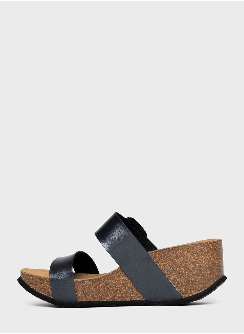 BAYTON Newcastle Double Strap Wedge Sandals  - Image 2