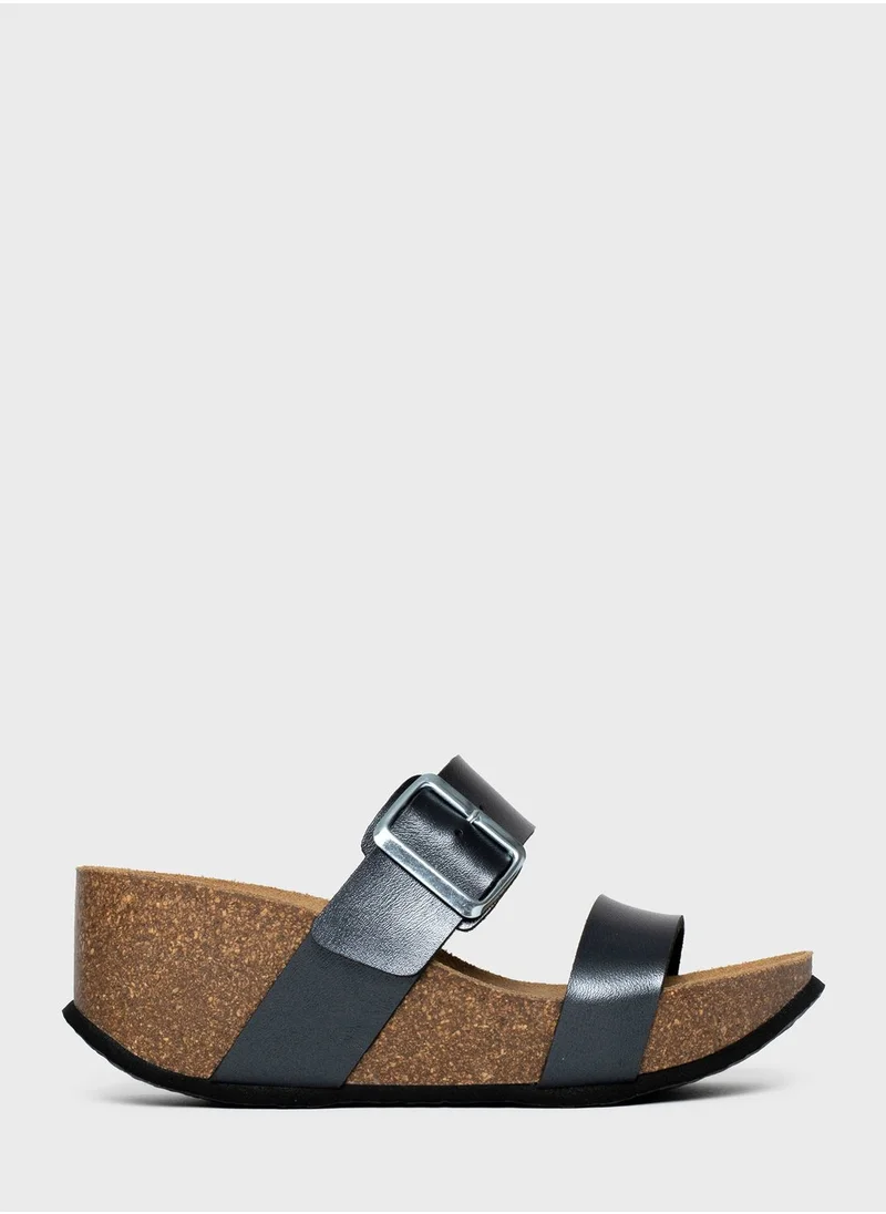 بيتون Newcastle Double Strap Wedge Sandals