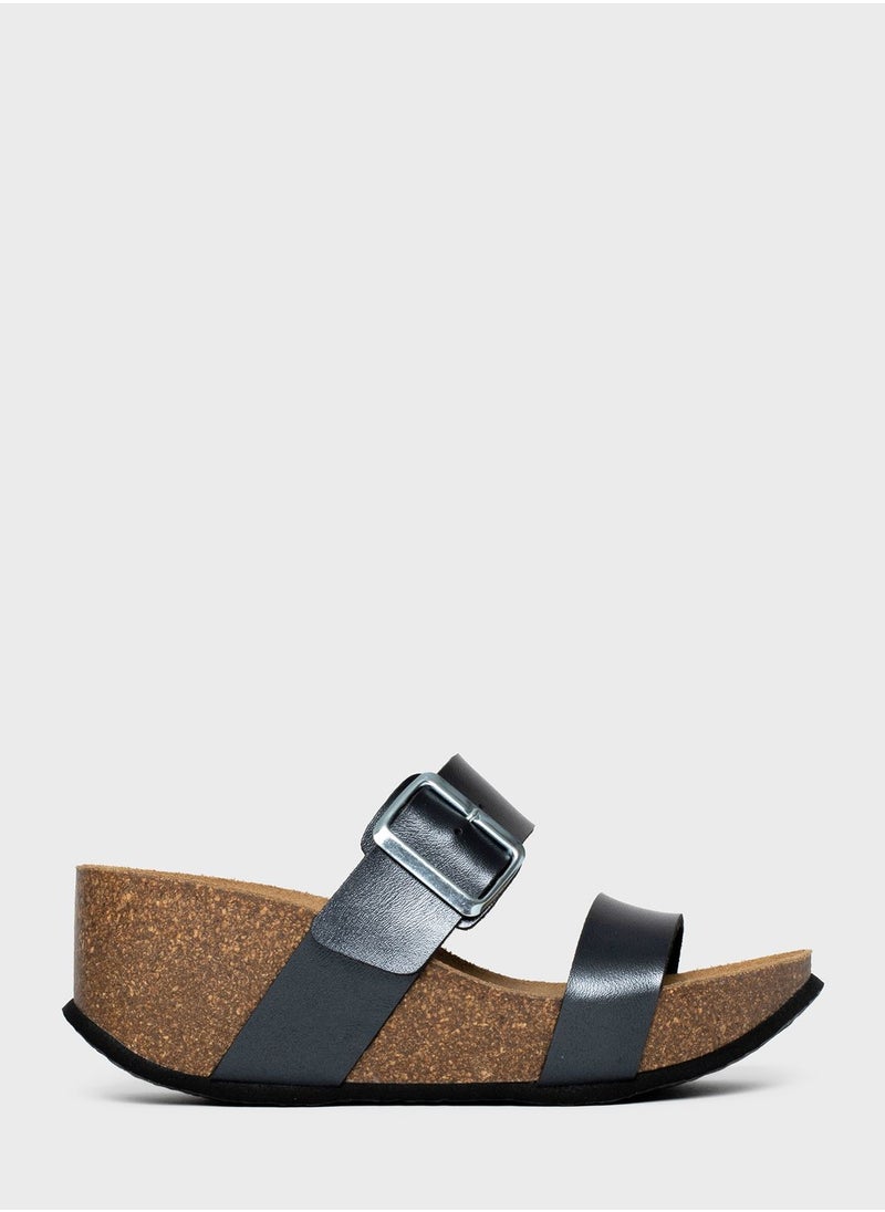 BAYTON Newcastle Double Strap Wedge Sandals  - Image 1