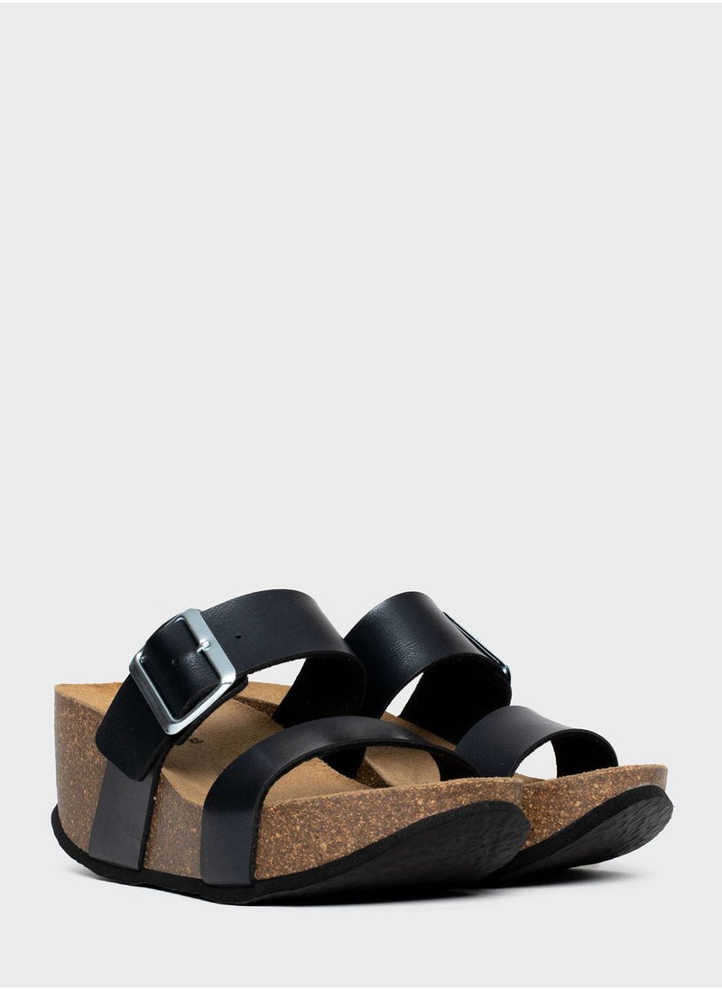 BAYTON Newcastle Double Strap Wedge Sandals  - Image 5