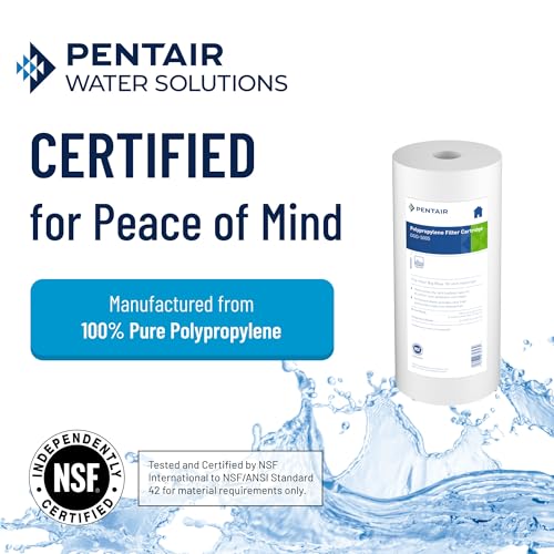 Pentek Pentair Pentek DGD-5005 Big Blue Water Filter, 10-Inch Whole House Sediment Filter Cartridge Replacement, Dual-Gradient Density Spun Polypropylene, 10" x 4.5", 5 Micron, Pack of 8 - Image 3
