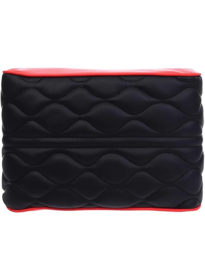 Car center console armrest cushion made of leather and memory foam for Passat models - RED/Black color - Image 3