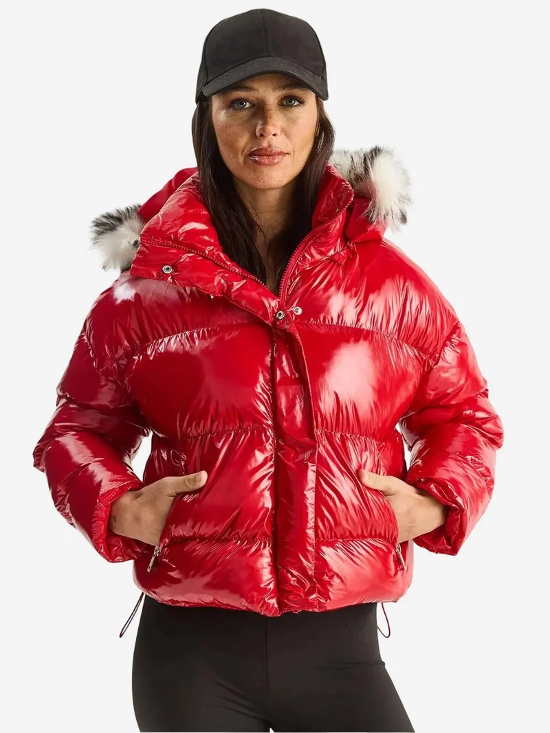 Bianco Lucci LUCCI Hooded Puffer Down Coat
