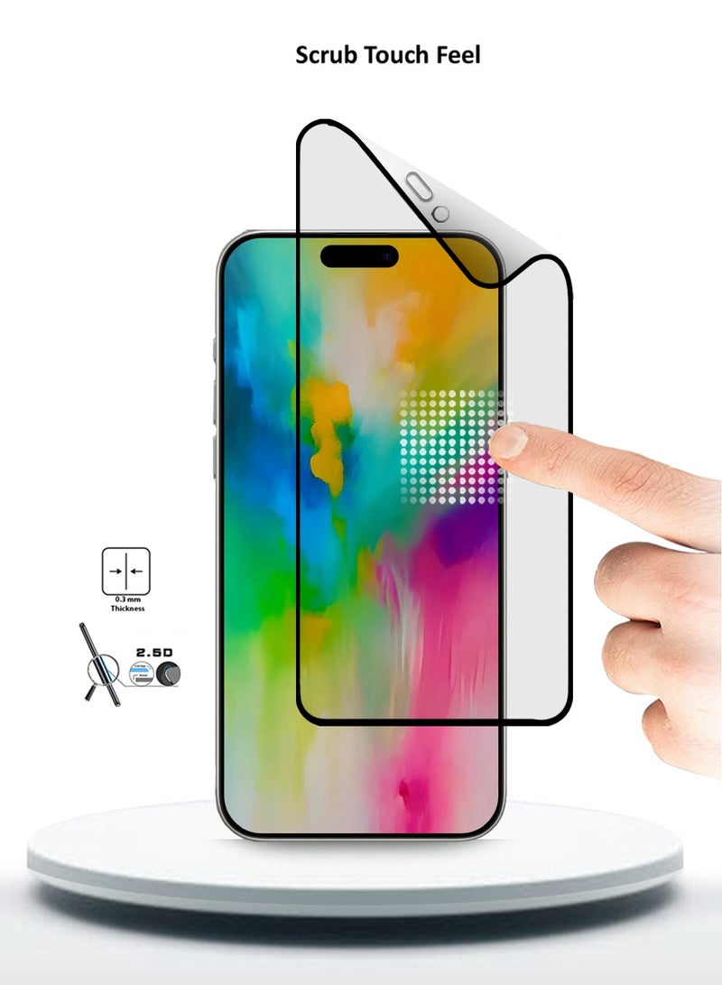 Wtech Apple iPhone 16 Pro Max 2024 Nano Ceramic Full Glue Full Cover Matte Flexible Screen Protector (MSCNMN) - Clear/Black - Image 4