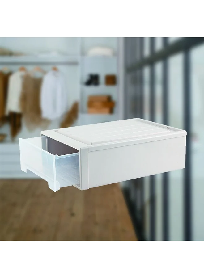 DANUBE HOME Magnus Drawer Storage Box Organizer For Home Kitchen Closet 36L 53X39X18 Cm Beige