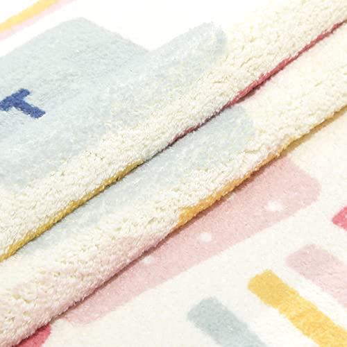 Topotdor Rainbow Sky Hopscotch Game Rugs,Kids Play Area Rugs Soft Floor Carpet for Bedroom Playroom Nursery,Great Gift for Girls & Boys,47" x 71" - Image 5