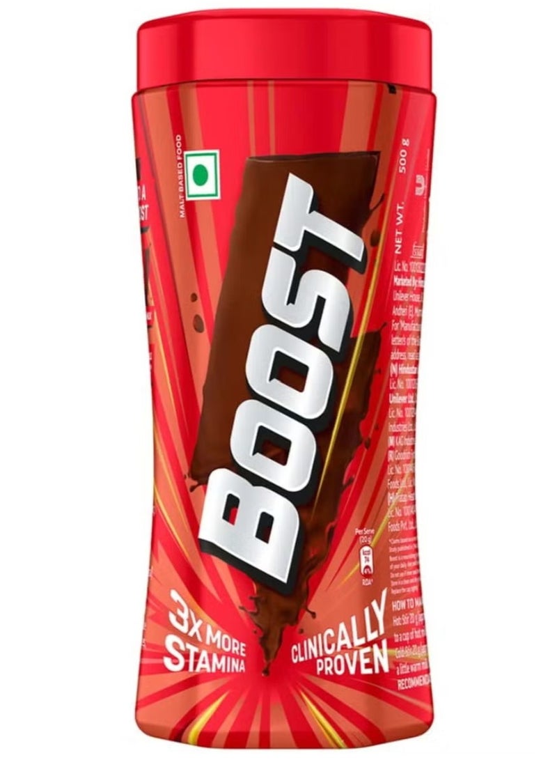 Boost Chocolate Energy Drink Powder 500g – High Energy Nutritional Supplement with 3X More Stamina – Clinically Proven Formula - Image 1