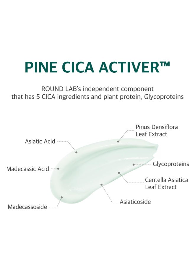 ROUND LAB Pine Calming Cica Cream 1.69 Fl Oz, Low-Acidic Soothing Moisturizer with Pine Cica, BHA + LHA, and Hyaluronic Acid for Skin Barrier Support, Sebum Control, and Hydration, Korean Skincare - Image 2