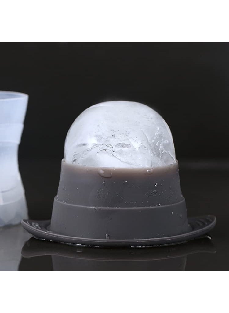 Syga SYGA Round Silicone Sphere Ice Ball Mold Ice Maker Ice Ball Maker Ice Tray Mold Spherical Ice Tray Gray Small  - Image 2