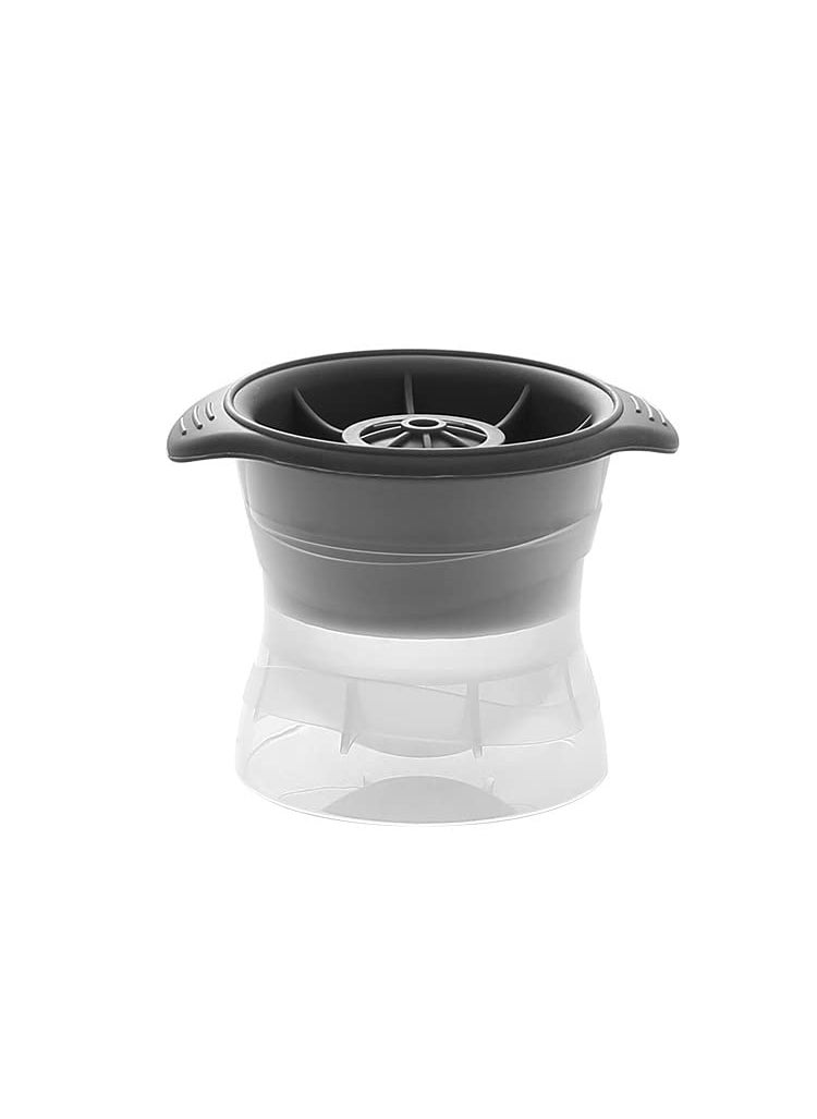 Syga SYGA Round Silicone Sphere Ice Ball Mold Ice Maker Ice Ball Maker Ice Tray Mold Spherical Ice Tray Gray Small  - Image 1