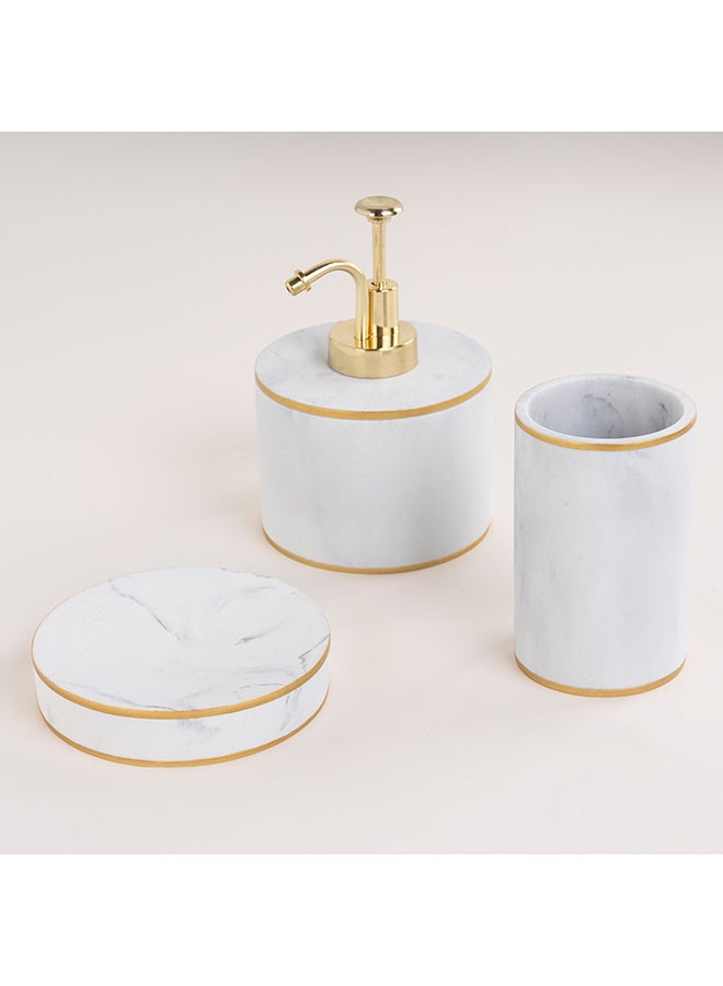 Homez marble and gold 3 pcs bath set - Image 1