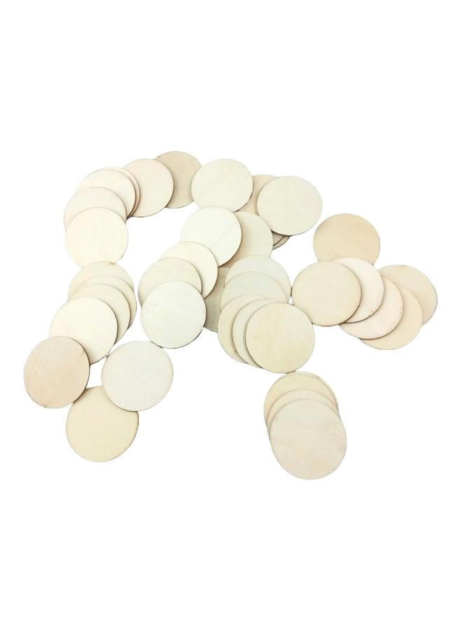 NIBEMINENT 40-Piece Decorative Wooden Round Card Set - Image 1