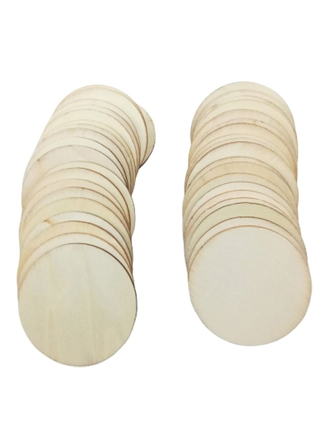 NIBEMINENT 40-Piece Decorative Wooden Round Card Set - Image 2