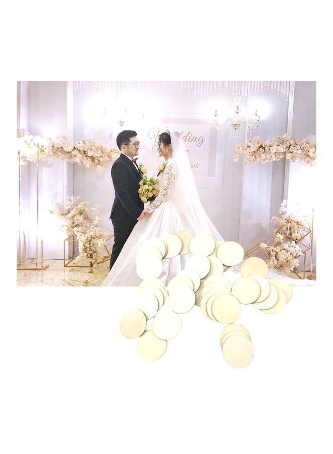 NIBEMINENT 40-Piece Decorative Wooden Round Card Set - Image 4