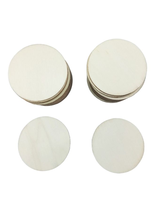 NIBEMINENT 40-Piece Decorative Wooden Round Card Set - Image 3