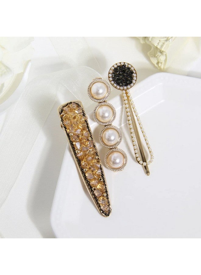 التعارف مشبك شعر معدني مزين باللؤلؤ وأحجار الراين على الطراز الكوري، دبوس شعر أنيق، إكسسوارات شعر للنساء والفتيات (عبوة من 50 قطعة) - Image 4