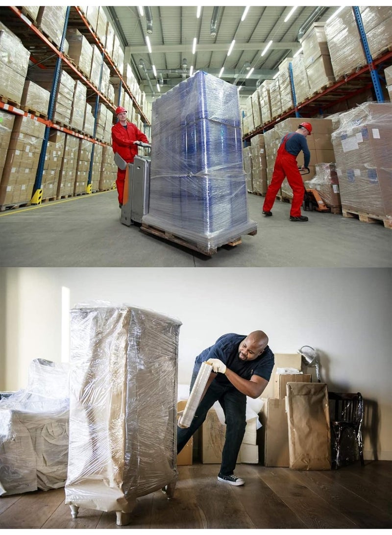 Clear Pallet Stretch Wrap | Standard Core, 17mu Thick, Industrial Strength | Shrink Wrap, Cling Film, Plastic Wrap | Packaging for Removals, Industrial & Warehouse Use (1312 Feet x 80 Gau) - Image 2