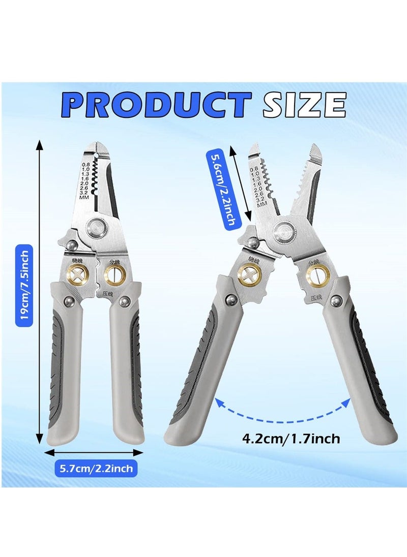 Y&D Multifunction Wire Stripper, 6 in 1 Special Stripper Tool for Electrician, Stainless Steel Pliers Stripping Cutting Electric Cable Crimping  - Image 5