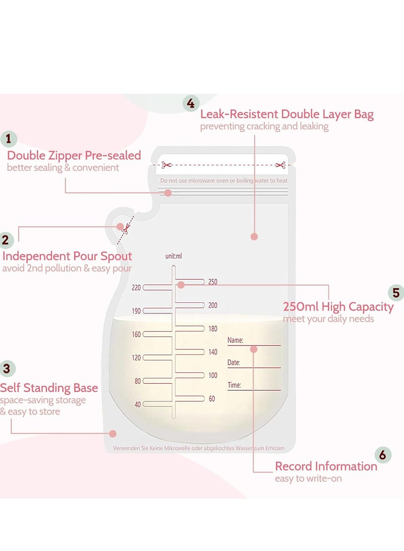 JUFU JUFU Breastmilk Storing Bags, Temp-Sensing Discoloration Milk Storing Bags for Breastfeeding - Image 4