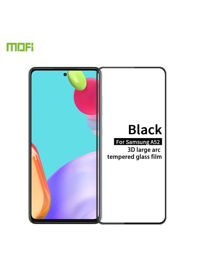 Screen Protector For Samsung Galaxy A52 5G / 4G MOFI 9H 3D Explosion-proof Curved Screen Tempered Glass Film