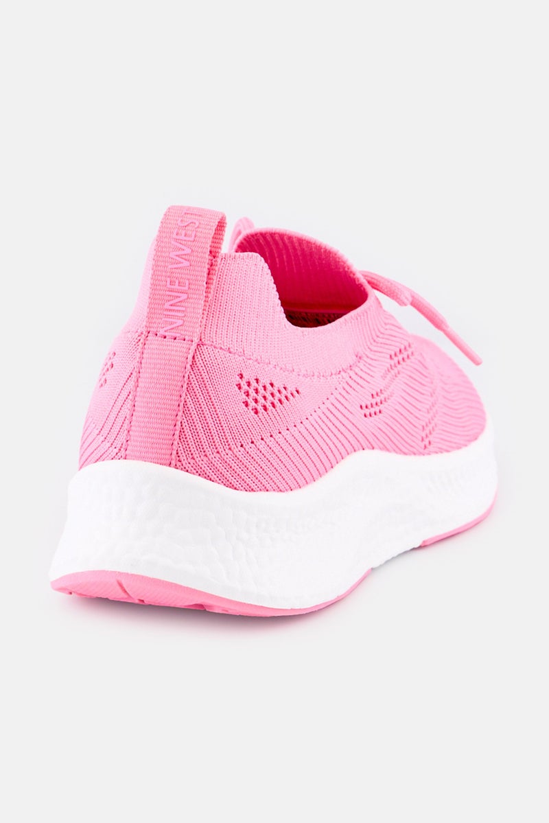 NINE WEST حذاء رياضي نسائي BACTA2FX مزود بأربطة، وردي - Image 3