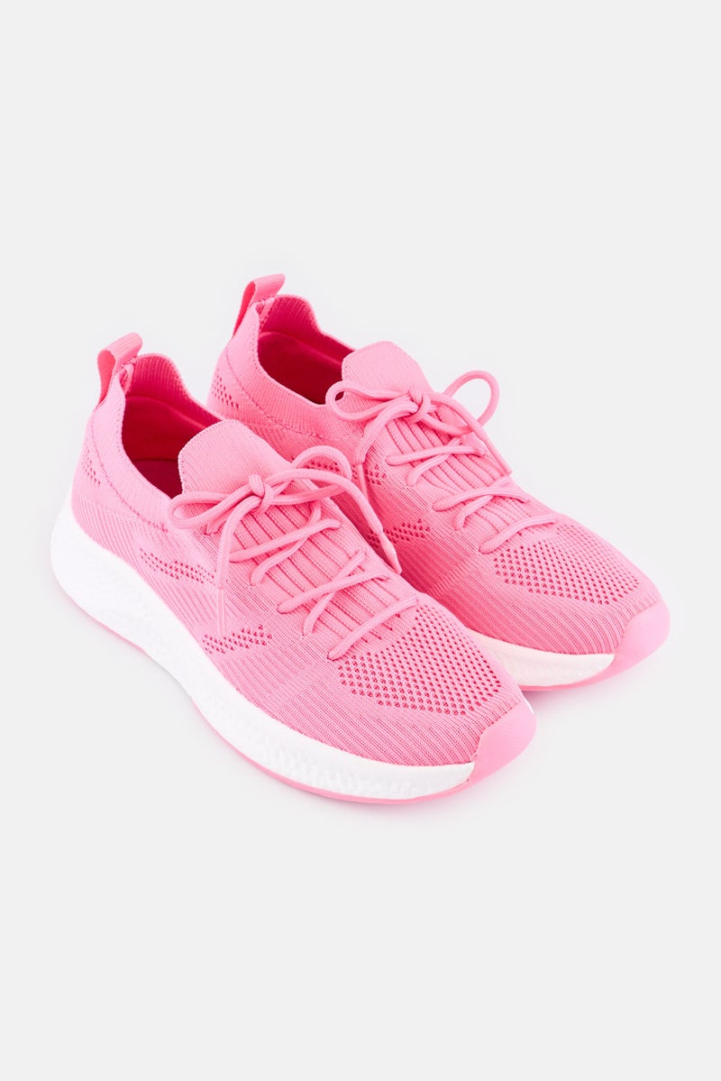 NINE WEST حذاء رياضي نسائي BACTA2FX مزود بأربطة، وردي - Image 2