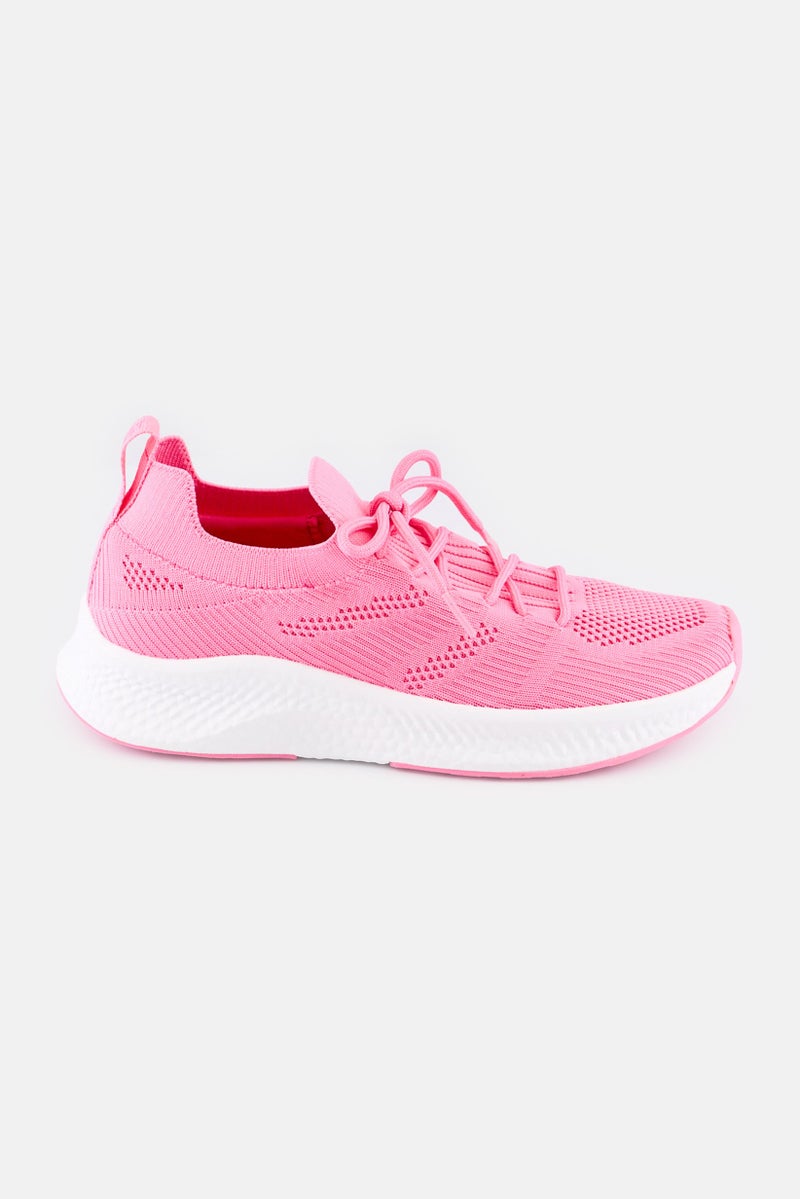 NINE WEST حذاء رياضي نسائي BACTA2FX مزود بأربطة، وردي - Image 4