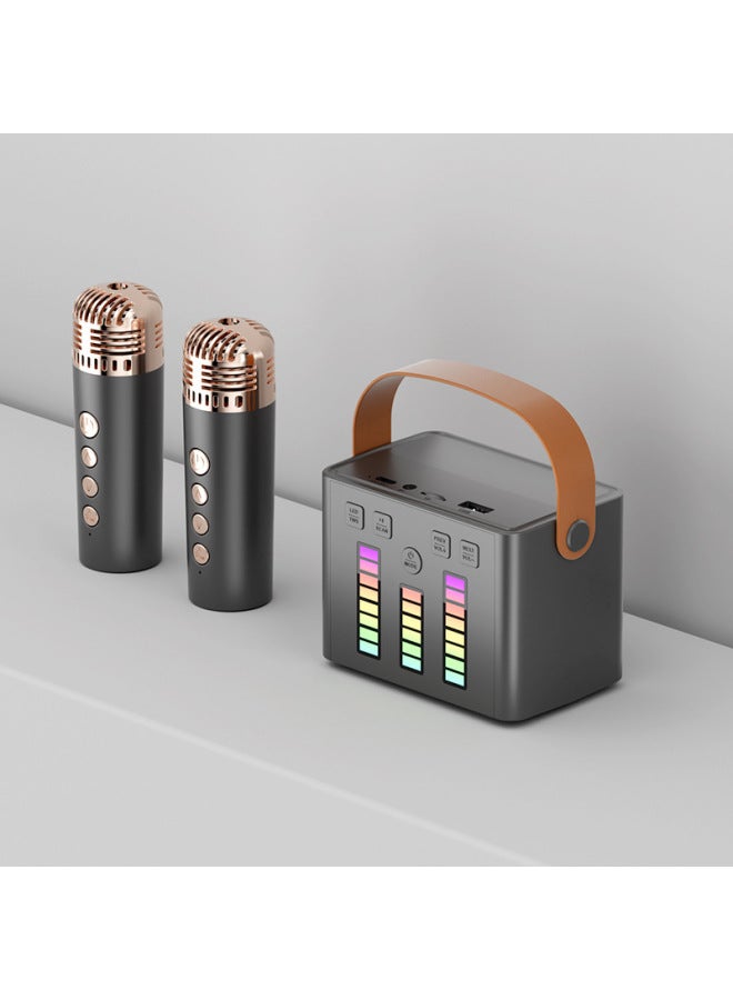 نيوترل Q2 مصباح رأس ملون مع ميكروفون لاسلكي وسماعة بلوتوث متكاملة لنظام كاريوكي ستيريو محمول للعائلة وللاستخدام الخارجي - Image 1