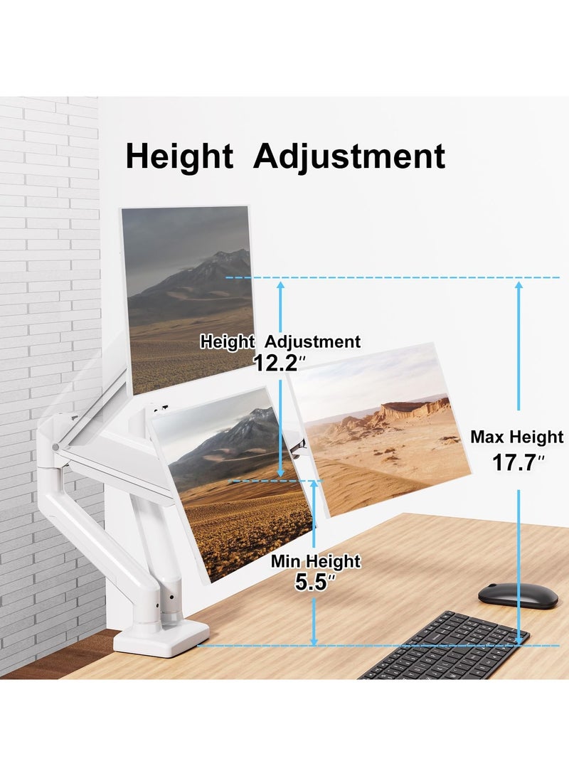 Free hovering telescopic arm bracket 13-32 inch support base dual screen gas spring display bracket - Image 5
