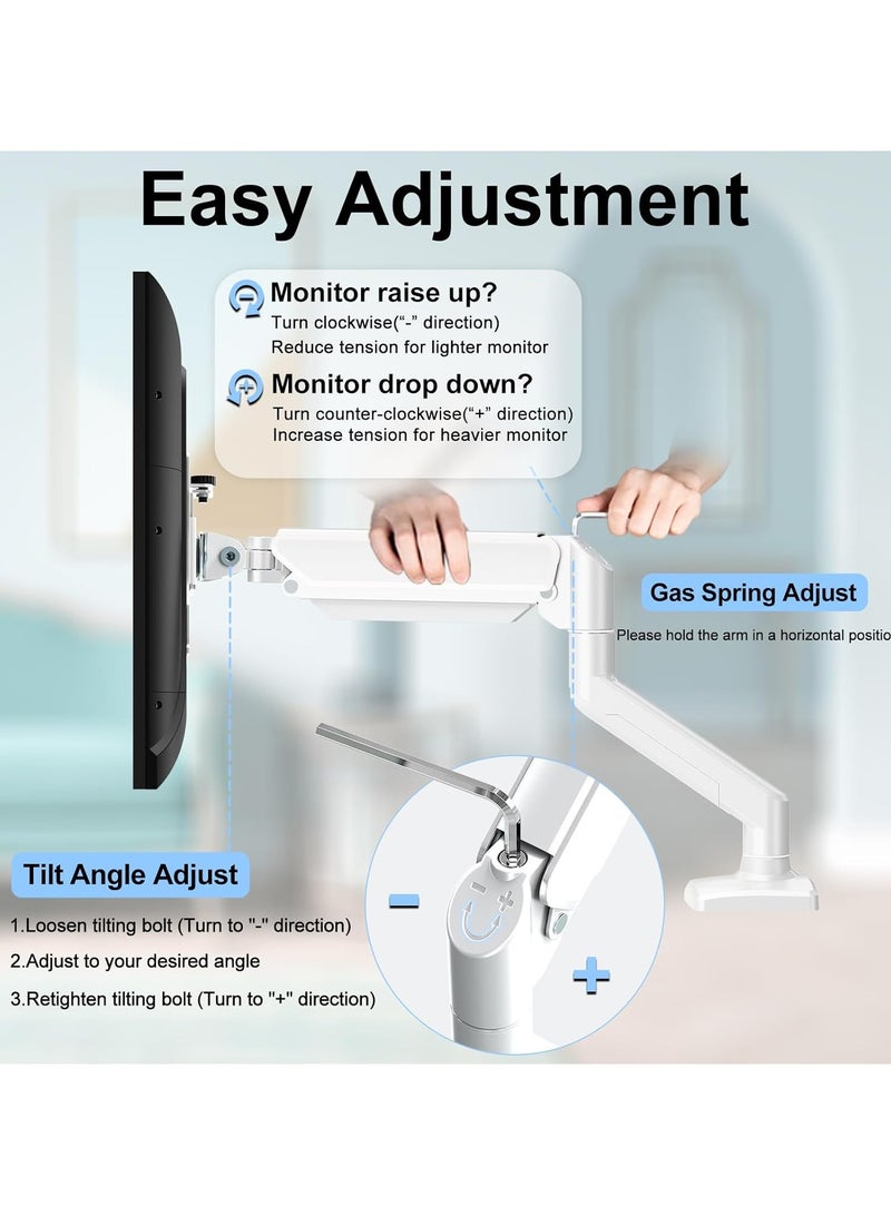 Free hovering telescopic arm bracket 13-32 inch support base dual screen gas spring display bracket - Image 4