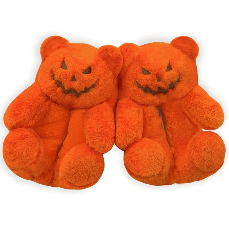 Y&D Price Fluffy Warm Kids Lady Size Teddy Bear Shape Animal Cartoon Winter Indoor Soft Slipper Shoes - Image 1