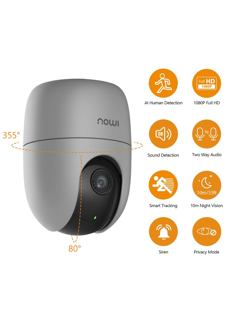 IMOU - Imou 360° 1080P Full HD Security Camera, Human Detection, Motion Tracking, 2-Way Audio, Night Vision, Dome Camera with WiFi & Ethernet Connection, Alexa Google Assistant, Up to 256GB SD Card Support - Image 1