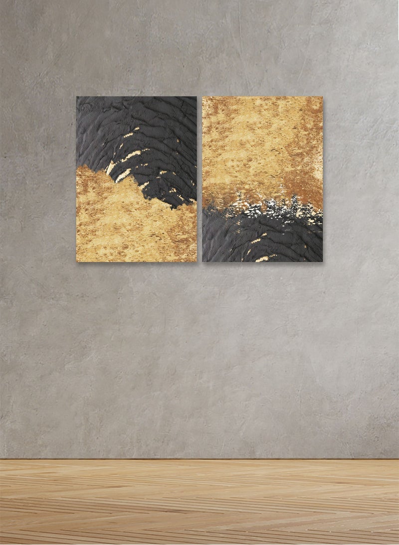 ماركتنا لوحة جدارية فنية لتزين الحائط  بتصميم عصري, قطعتين ,القياس:80x60سم - Image 1