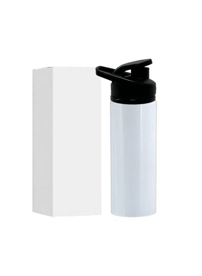Big Mouth Capacity Aluminum Pot Creative Personality Printed Logo Blank Coating Cup Heat Transfer Sublimation Sports Kettle-Color:White With White Box Packaging-Capacity:750ML - Image 1
