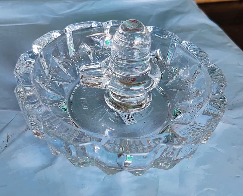 A & S VENTURES A&S Ventures Crystal Shivling Glass Shiv with Beautiful Bowl Plate | Shiv Ji & Bowl Set for Puja | Perfect for Gift Purpose, Home & Office Decoration - Image 4