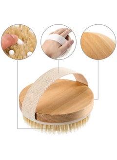 Haidue 2 Pcs Bath Brush Set  Dry and Bath Body Brush  Reduce Cellulite  Dry Brush For Cellulite And Lymphatic Drainage  Exfoliating Brush With Soft Massage Nodules  Shower Brush Body Scrubber  - Image 5